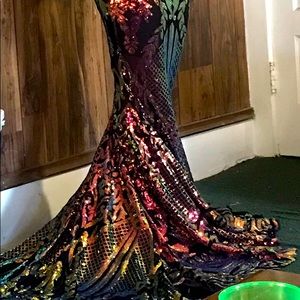 Beautiful multi color elegant dress